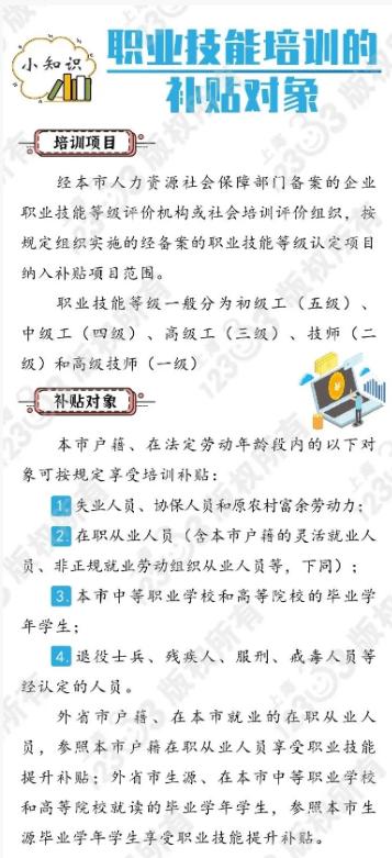 途上上海市职业技能培训补贴高级技师领3500元